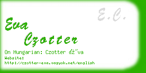 eva czotter business card